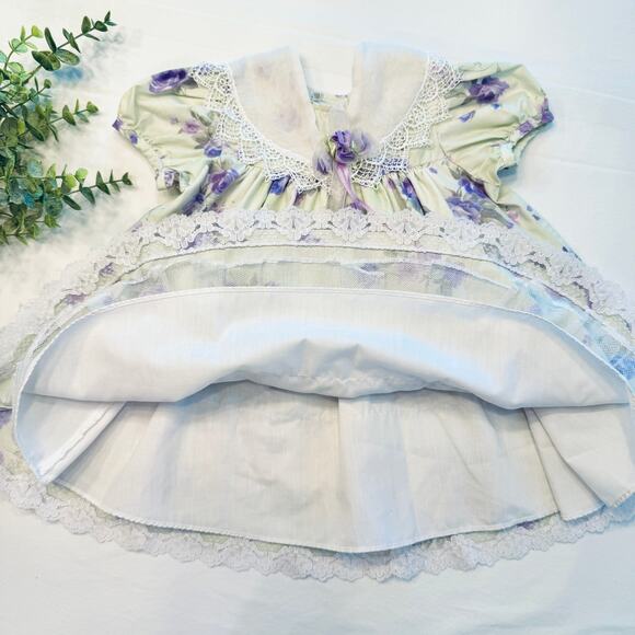 Vintage Baby Dress Floral Lace 18 months Rare Editions - Picture 11 of 16